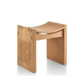 D014b Escabel Medioevo Robles 48x35x50 copia scaled 1 Banquito Medioevo