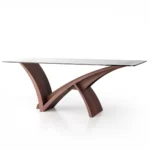 E054 Mesa Arado con vidrio 200x100x76h 3 Mesa Arado