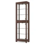 Aparador Expositor 68 Nogal Vitrina Expositor Doble