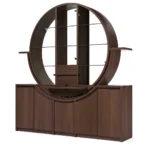 Aparador Norka Nogal Vitrina Bar Norka